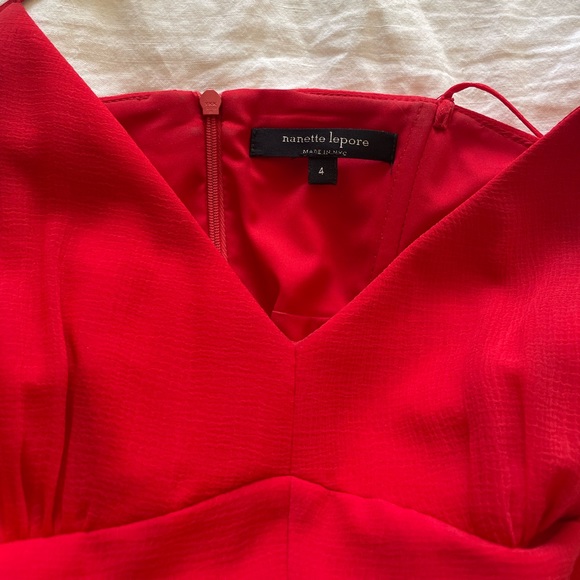 Nanette Lepore Red Midi Dress - Picture 5 of 8